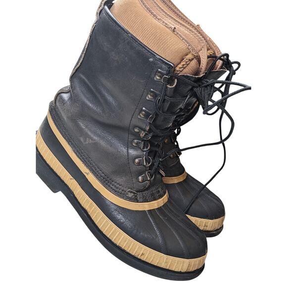 Sorel Kaufman Winter Boots Mens 8 Womens 10 Insulated Rubber Snow Lace Canada - Picture 10 of 16